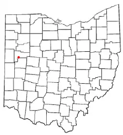 Location of New Knoxville, Ohio