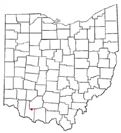 Location of Sardinia, Ohio