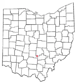Location of Tarlton, Ohio