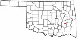 Location of Alderson, Oklahoma