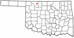 Location of Alva within Oklahoma