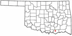 Location of Armstrong, Oklahoma
