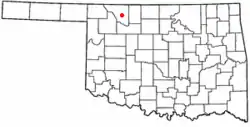 Location of Avard, Oklahoma