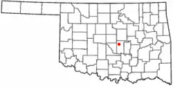Location of Bethel Acres, Oklahoma