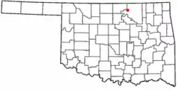Location of Burbank, Oklahoma