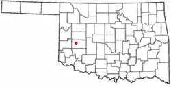 Location within Oklahoma