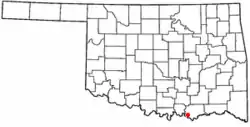 Location of Colbert, Oklahoma