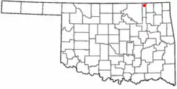 Location of Copan, Oklahoma