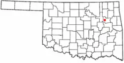 Location of Coweta, Oklahoma