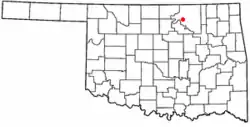 Location of Fairfax, Oklahoma