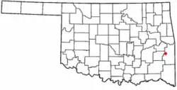 Location of Fanshawe, Oklahoma