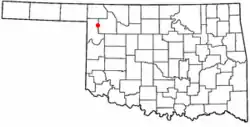 Location of Fargo, Oklahoma