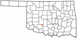 Location of Fletcher, Oklahoma