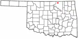 Location of Foraker, Oklahoma