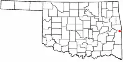 Location of Fort Coffee, Oklahoma