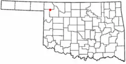 Location of Fort Supply, Oklahoma