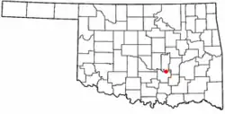 Location of Francis, Oklahoma