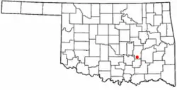 Location of Gerty, Oklahoma