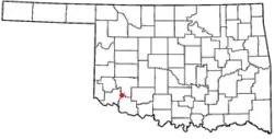Location of Headrick, Oklahoma