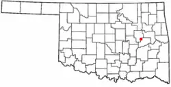 Location of Hoffman, Oklahoma
