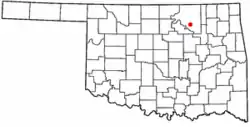 Location of Hominy, Oklahoma