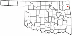 Location of Jay, Oklahoma