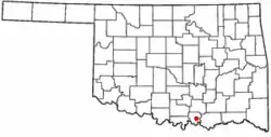 Location of Kingston, Oklahoma