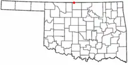Location of Manchester, Oklahoma
