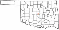 Location of Midwest City, Oklahoma