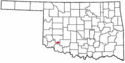 Location of Mountain Park, Oklahoma