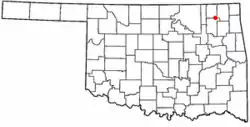 Location of New Alluwe, Oklahoma