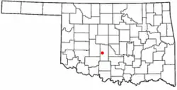 Location of Norge, Oklahoma
