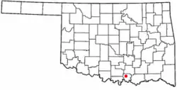 Location of Oakland, Oklahoma