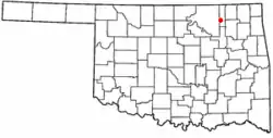 Location of Ochelata, Oklahoma