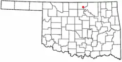 Location of Ponca City, Oklahoma