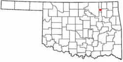 Location of Ramona, Oklahoma