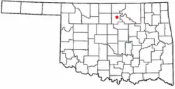 Location of Red Rock, Oklahoma