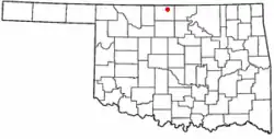 Location of Renfrow, Oklahoma