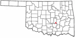 Location of Sasakwa, Oklahoma