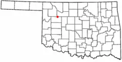 Location of Seiling, Oklahoma