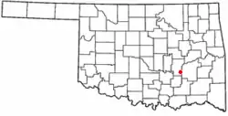 Location of Stuart, Oklahoma