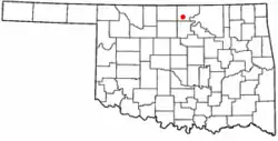 Location of Tonkawa, Oklahoma
