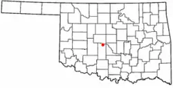 Location of Tuttle, Oklahoma