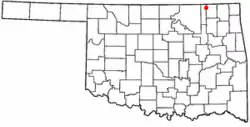 Location of Wann, Oklahoma
