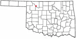 Location of Waynoka, Oklahoma