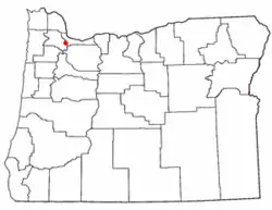 Location in Oregon