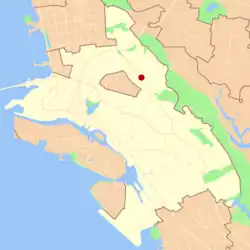 Location in Oakland