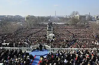 Image 63The first inauguration of Barack Obama on January 20, 2009, facing west from the Capitol (from National Mall)