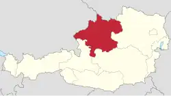 Location of Upper Austria