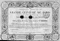 Bond of the Compagnie du chemin de fer de Grande Ceinture, 1876